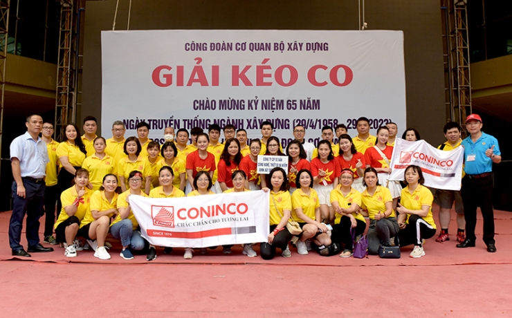 CONINCO tham gia Giải kéo co chào mừng kỷ niệm 65 năm Ngày truyền thống ngành Xây dựng