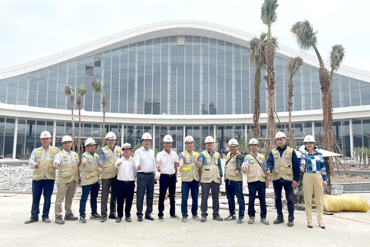 Tổng Giám đốc Phan Ngọc Cương kiểm tra, đôn đốc tiến độ dự án Trung tâm Hội nghị - biểu diễn Hải Phòng