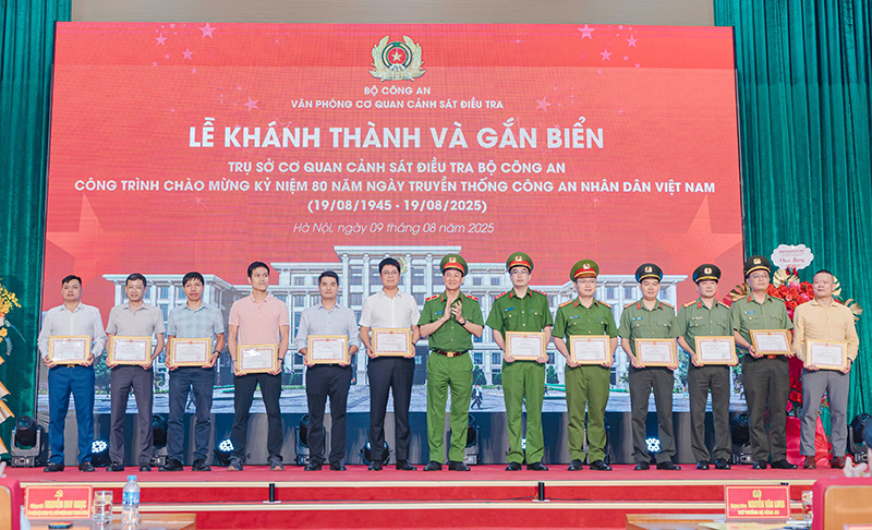 CONINCO tham dự Lễ khánh thành và gắn biển trụ sở làm việc Cơ quan Cảnh sát điều tra – Bộ Công an