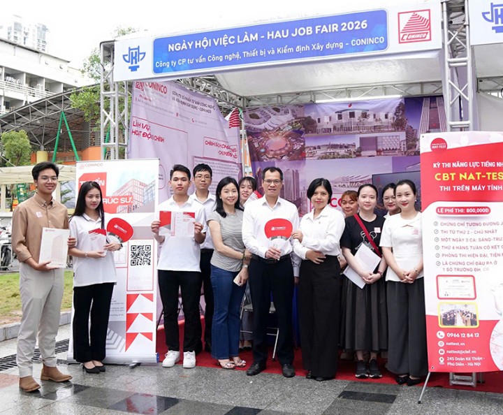CONINCO tại Ngày hội việc làm HAU JOB FAIR 2026: Khơi nguồn đam mê, chắp cánh tài năng trẻ
