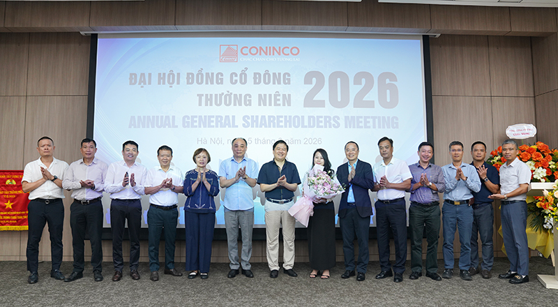 ĐHĐCĐ thường niên năm 2026 CONINCO: Ưu tiên phát triển bền vững, chuẩn bị toàn diện nguồn lực đón đầu các dự án hạ tầng trọng điểm quốc gia