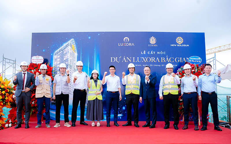 CONINCO tham gia Lễ cất nóc dự án đầu tư xây dựng nhà ở kết hợp thương mại hỗn hợp Luxora Bắc Giang