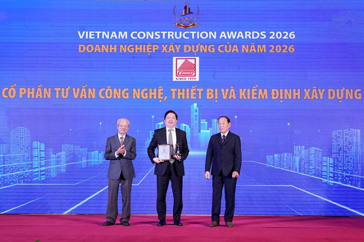 CONINCO được vinh danh Top 1 ở hai hạng mục uy tín tại “Vietnam Construction Awards 2026”