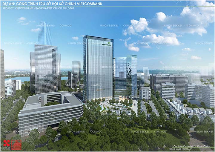 Cooperation of CONINCO and Nihon Sekkei won the second prize of Architectural Competition for work: Vietcombank Headquarter Office Building (Vietcombank Tower)