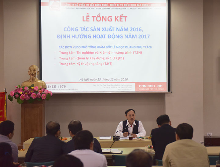 Hội nghị tổng kết năm 26 và kế hoạch sản xuất kinh doanh năm 27 đơn vị do PTGĐ Lê Ngọc Quang phụ trách