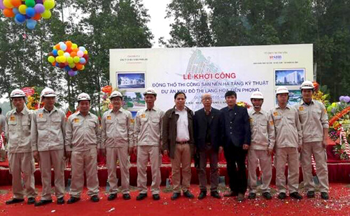 CONINCO tham dự Lễ khởi công động thổ thi công san nền hạ tầng kỹ thuật Khu đô thị Làng hoa Tiền Phong