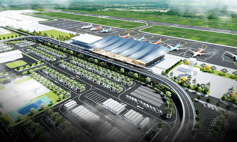 consortium CONINCO - AZUSA SEKKEI won the First Prize in the architectural design competition for the T2  Terminal Dong Hoi - Quang Binh Airport