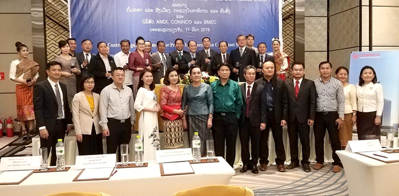 AMDI-CONINCO-BMEC Joint Venture signs Consulting Service Contract No. CS-1  Project No. 03606 -LAO: Urban Development Project the Mekong Sub-region Corridor Phase 4  funded by Development Bank Asia