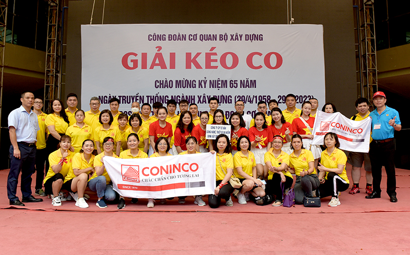 CONINCO tham gia Giải kéo co chào mừng kỷ niệm 65  năm Ngày truyền thống ngành Xây dựng